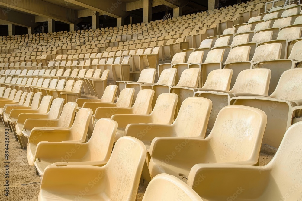 Empty snow-covered stands of the stadium. Beautiful simple AI generated image in 4K, unique. Empty snow-covered stands of the stadium. Beautiful simple AI generated image in 4K, unique.