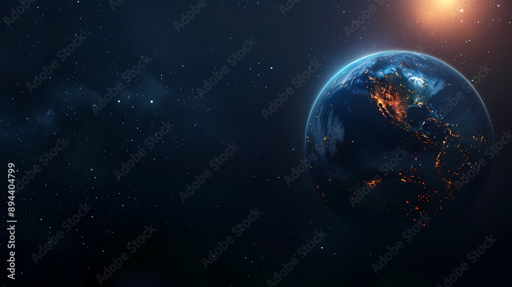 Fototapeta premium Exploring the unknown, Earth from space
