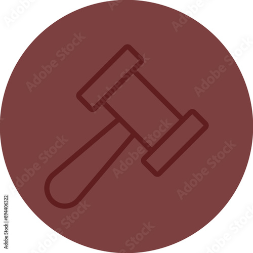  Auction Vector Line Maroon Circle Maroon