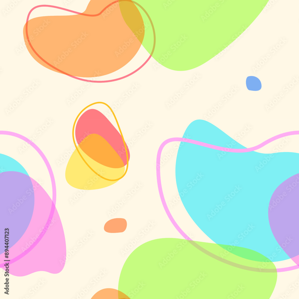 abstract colorful transparent blobs seamless pattern. cute pattern for wrapping paper or fabric abstract colorful transparent blobs seamless pattern. cute pattern for wrapping paper or fabric