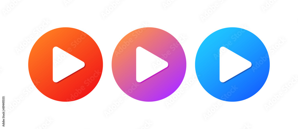 Enable Video Set Icons. Flat style. Vector icons. Enable Video Set Icons. Flat style. Vector icons.
