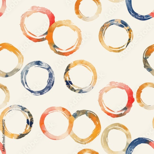 Watercolor rings and vows seamless repeating pattern, minimal pattern, high contrasty 