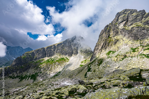 Summer landscape of the Tatra Mountains. The Javorovy Peak. photo