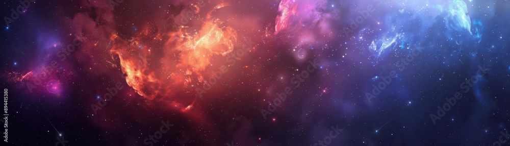 Fototapeta premium 3dbackground, cosmic, stars, nebula, galaxy, celestial universe