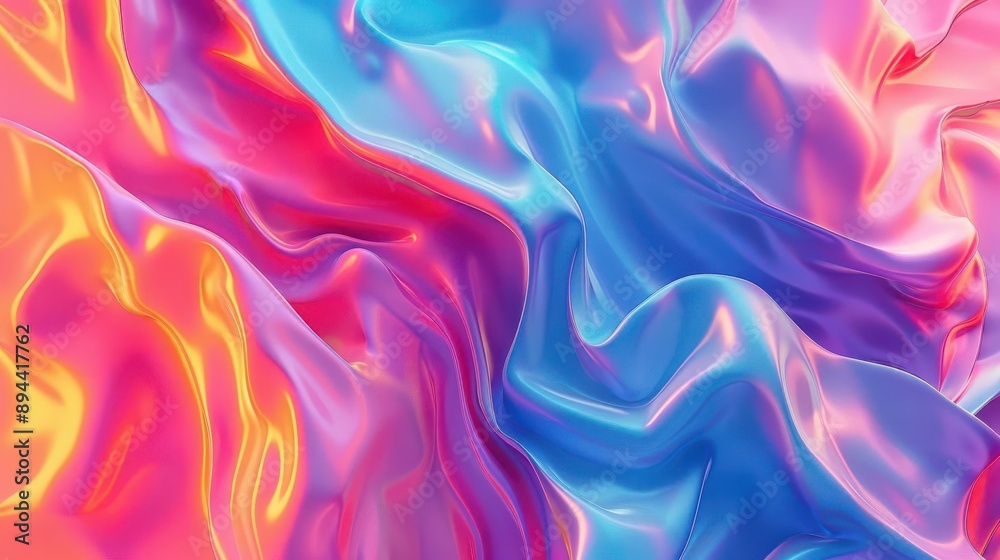 Obraz premium 3dbackground, fluid gradient shapes, abstract, vibrant, dynamic