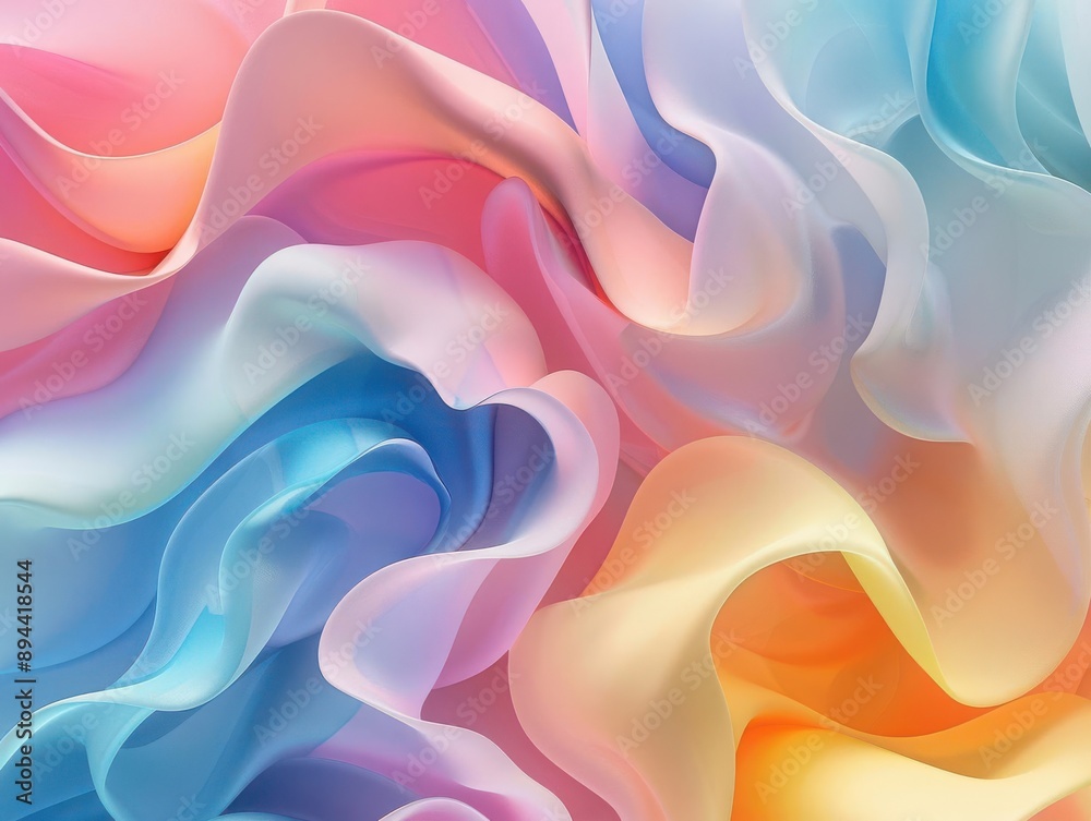 Obraz premium 3dbackground, gradient, abstract fluid shapes, smooth, colorful flow