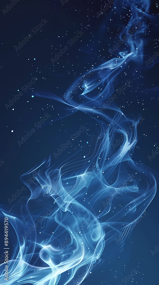 Fototapeta premium Blue smoke flowing