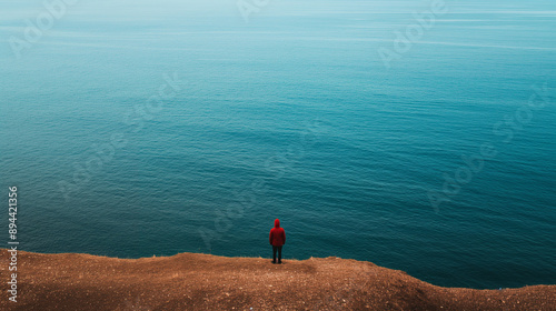 One man on the beach