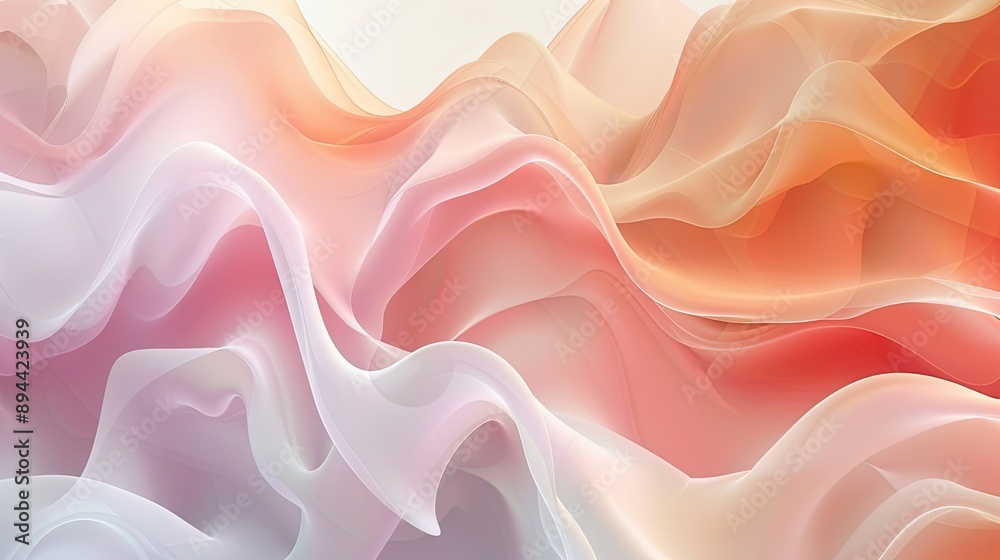 Fototapeta premium An abstract background with smooth gradients and organic shapes in a soothing palette