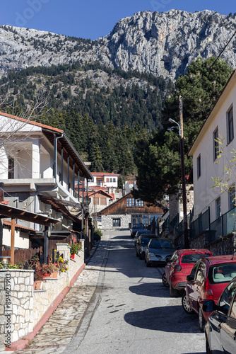 View of the mountains village of Elati (Trikala, Greece) photo