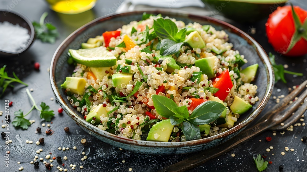 Quinoa salad with vegetables and herbs img Quinoa salad with vegetables and herbs img