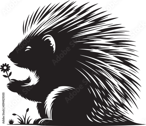 Beautiful porcupine vector design 