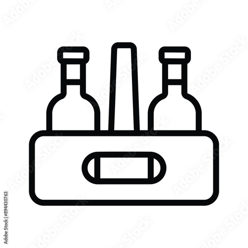 Bottles crate vector design, premium quality icon