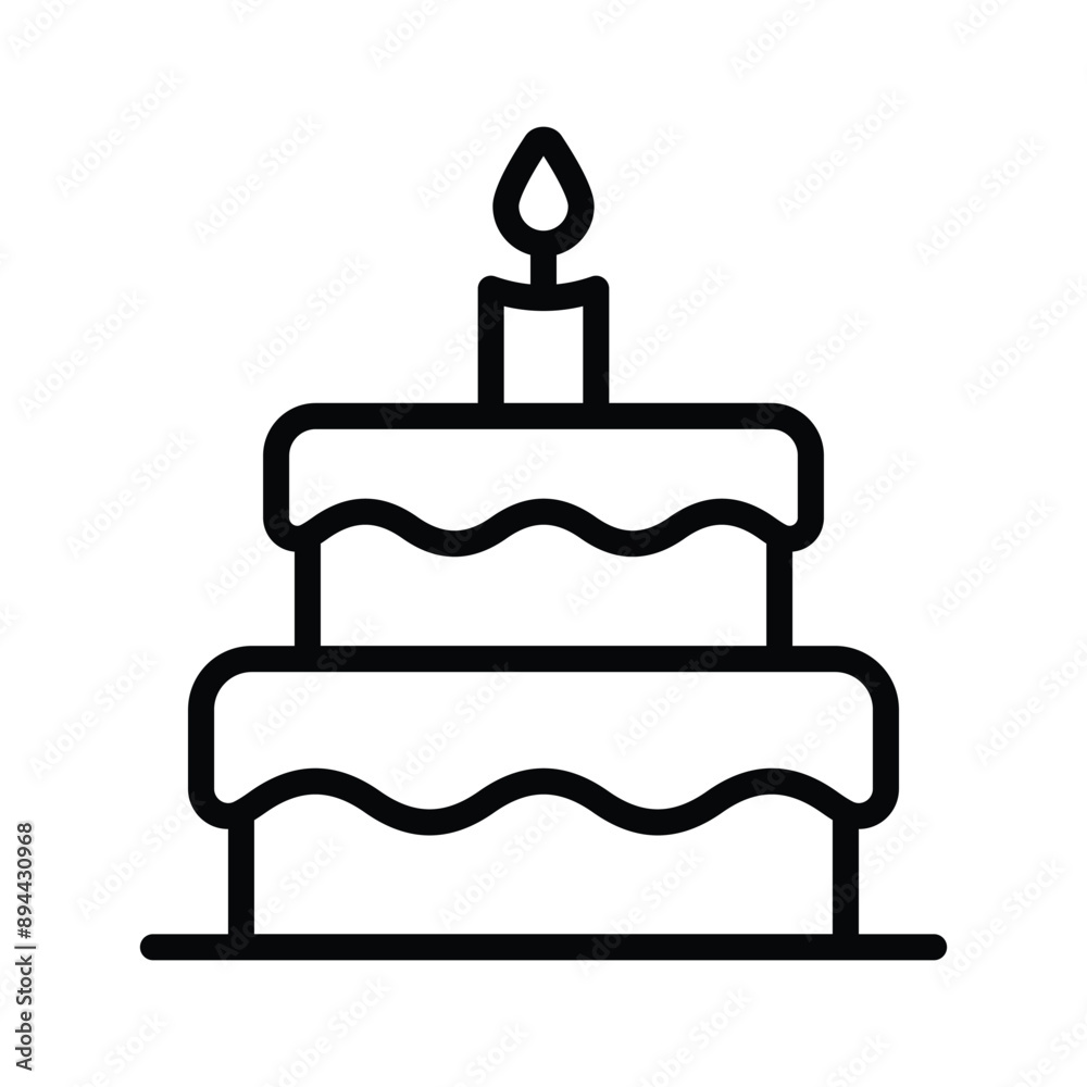 Ready to use icon of cake, party dessert, editable vector Ready to use icon of cake, party dessert, editable vector