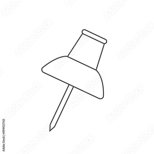 Push pin icon, vector illustration