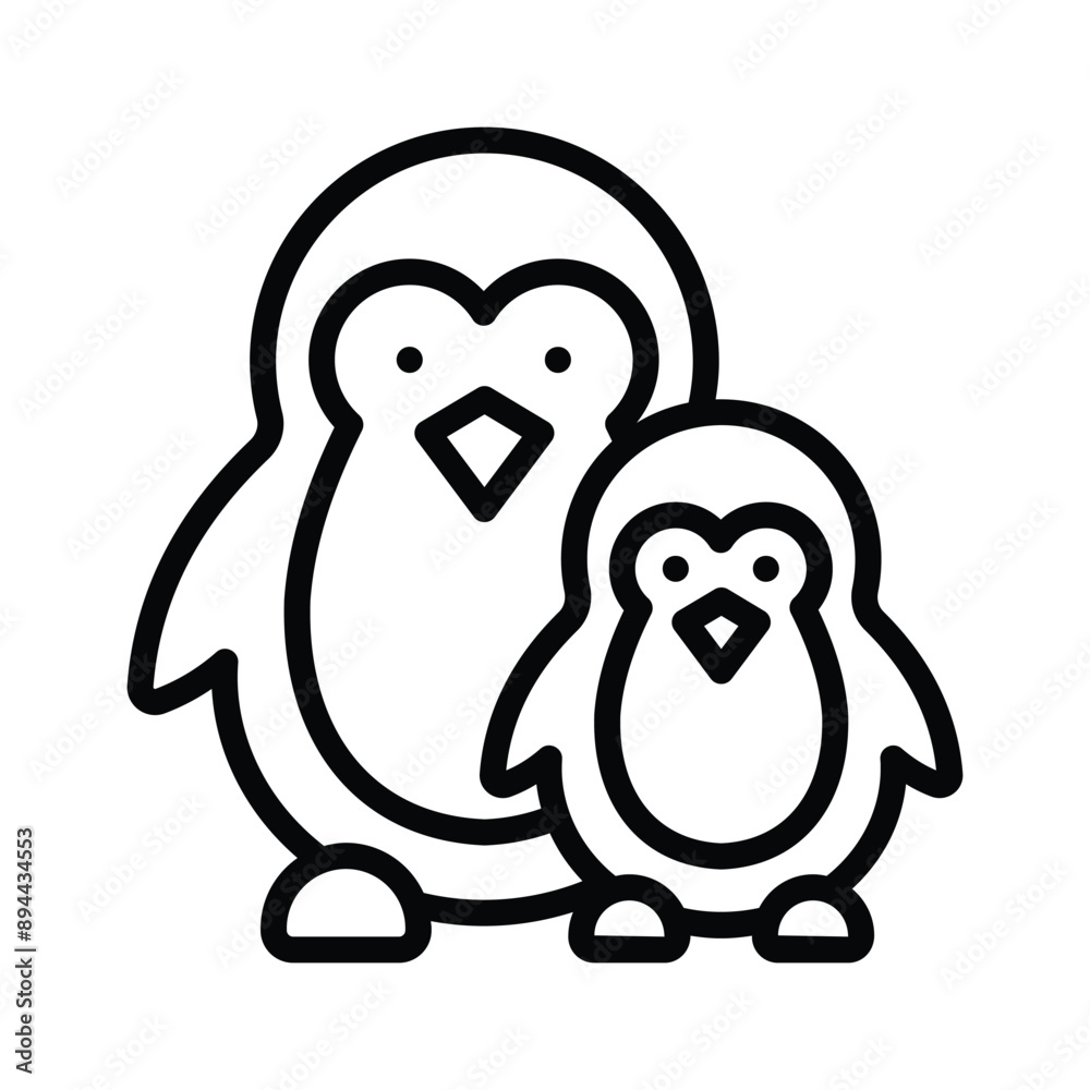 Have a look at creatively crafted father penguin icon, premium vector Have a look at creatively crafted father penguin icon, premium vector