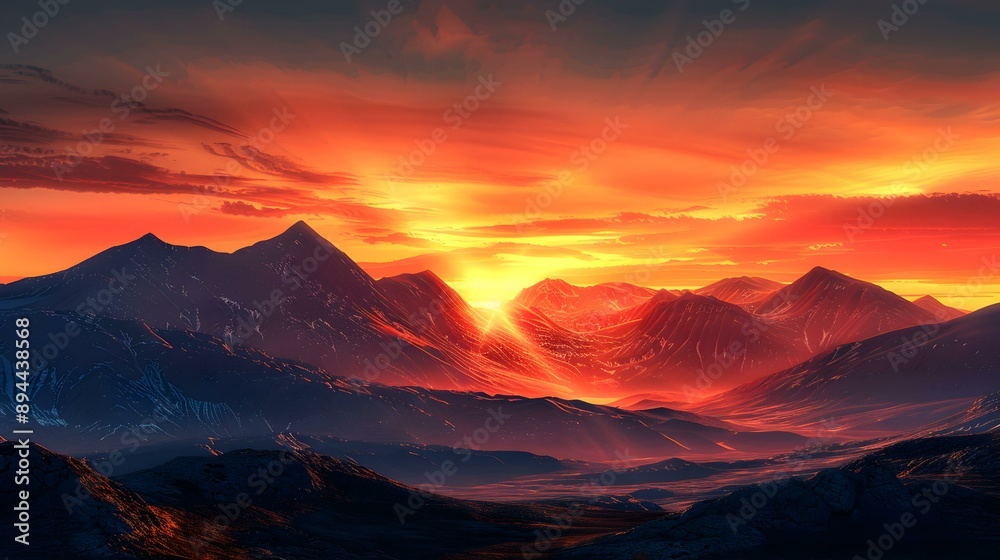 Mountains at sunset when the sun slowly sinks img Mountains at sunset when the sun slowly sinks img