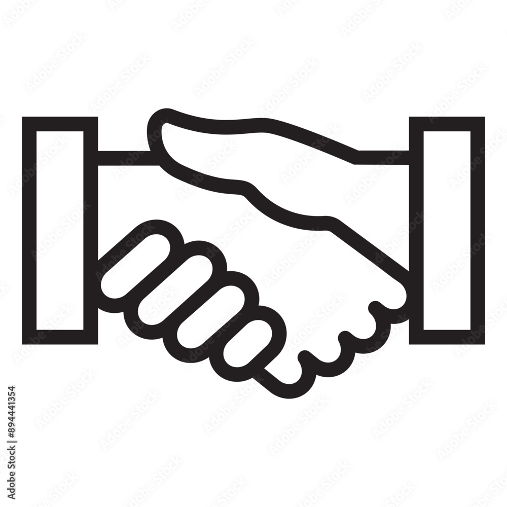Agreement icon in thin line style. Vector illustration graphic design Agreement icon in thin line style. Vector illustration graphic design