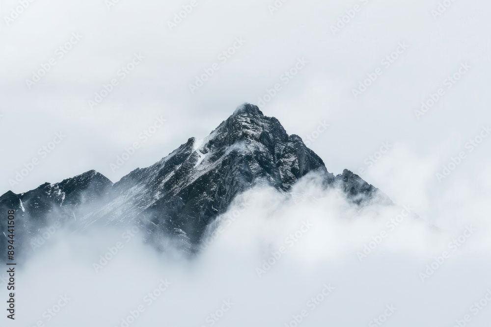 Snow-Capped Mountain Above Clouds Snow-Capped Mountain Above Clouds