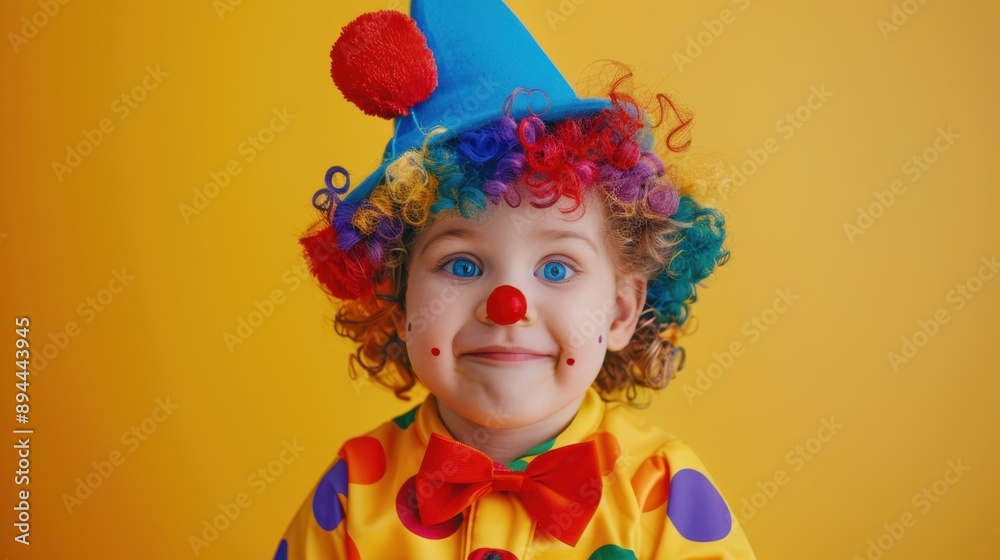 The child in clown costume The child in clown costume