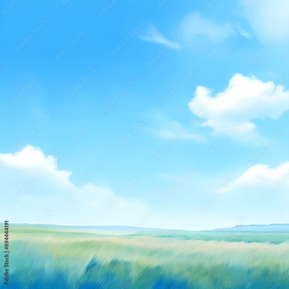 Fototapeta premium field of grass and sky