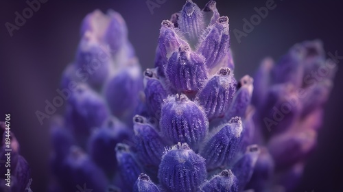 A macro photograph of a lavender flower showing picture