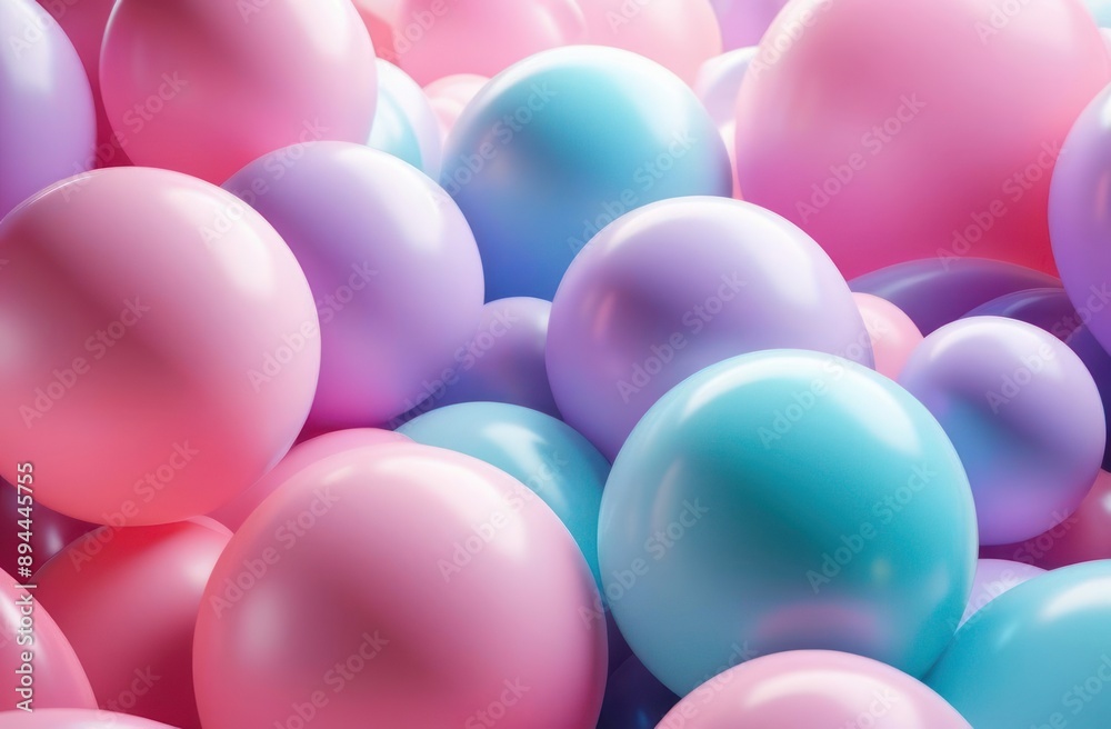 Flat lay of many abstract inflatable bubbly 3d curves and lines, pastel colors. Flat lay of many abstract inflatable bubbly 3d curves and lines, pastel colors.