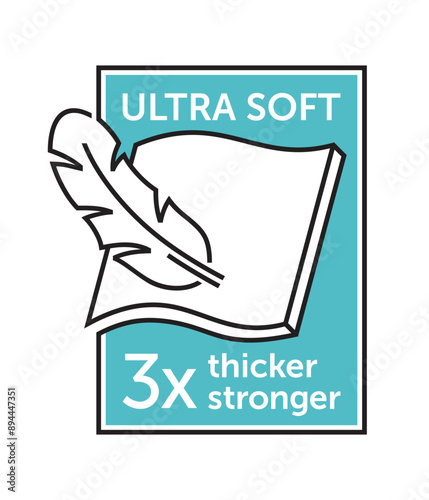3x Thicker, Stronger and Ultra Soft label in rectangle shape