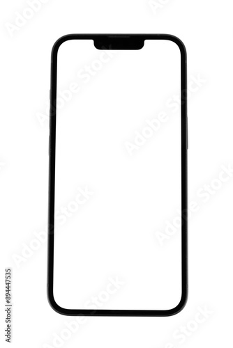 Smartphone mockup blank screen no background
