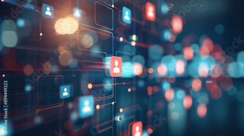 Wallpaper Mural A futuristic digital background with a unique social media icons design Torontodigital.ca