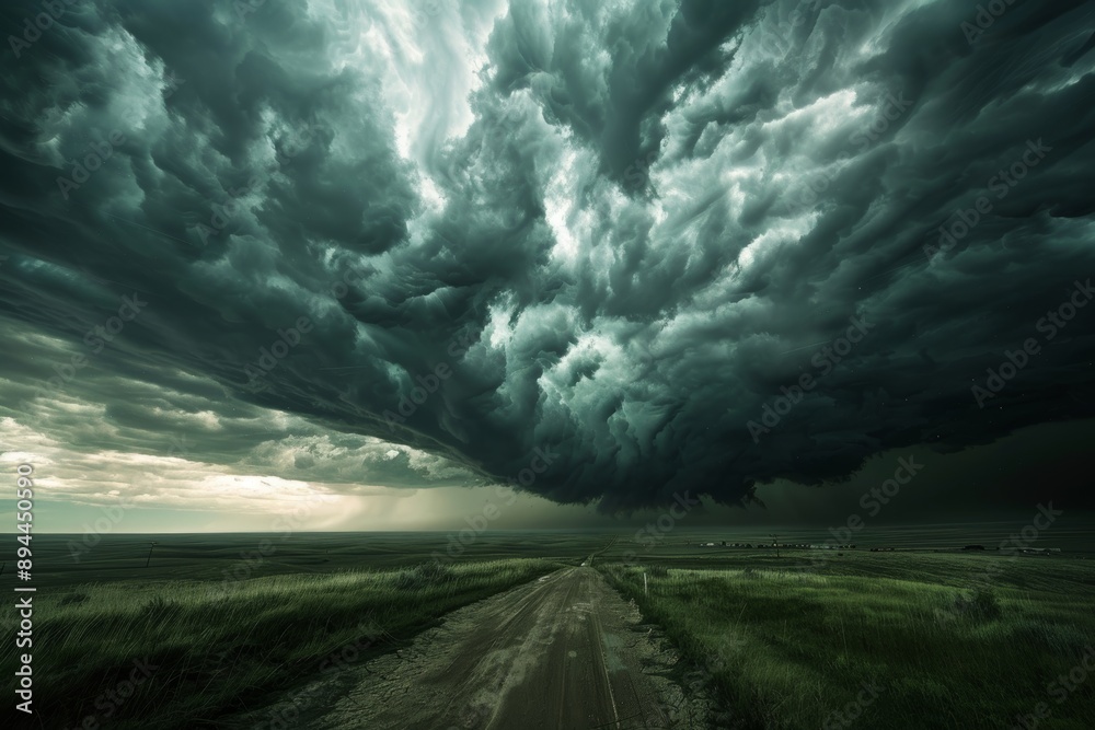 North Dakota, USA, severe storm with large hail moving southeast North Dakota, USA, severe storm with large hail moving southeast
