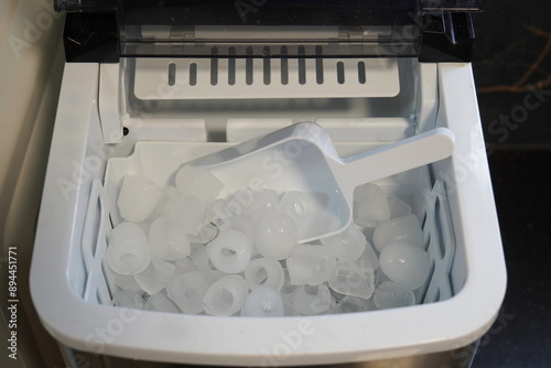 Obraz na płótnie domestic ice making machine with ice