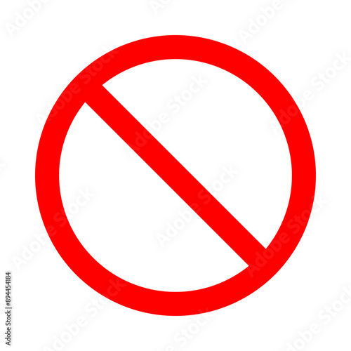 Vector icon prohibited, warning symbol prohibited something.
