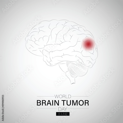 Brain tumor day vector poster design.