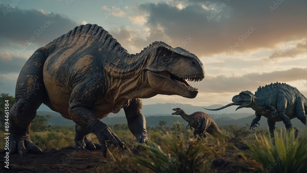 Fototapeta premium Dinosaurs nature's giants revealed