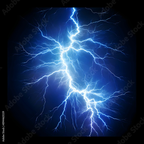 Easy to use real lightning PNG on white background