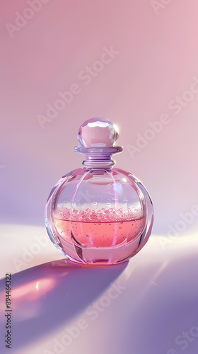 Pink romance, exquisite perfume bottle