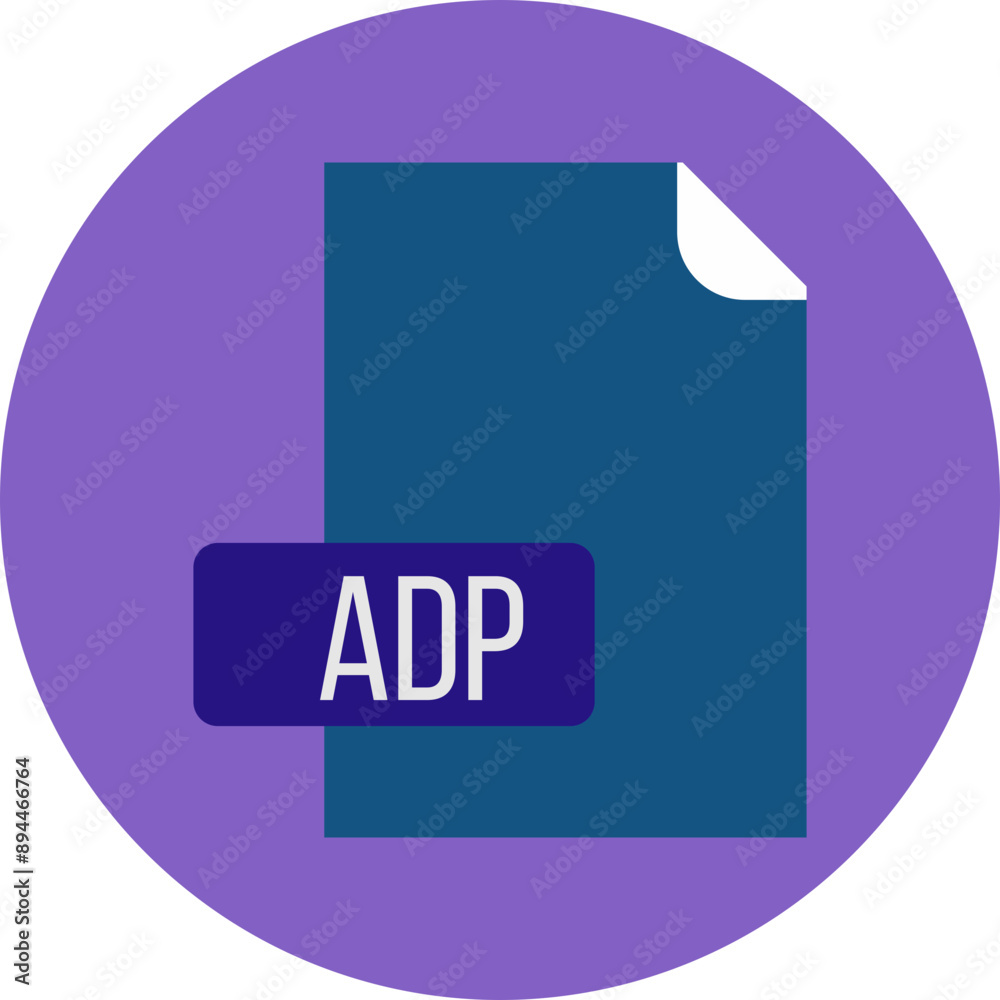 ADP File format icon rounded circle BG ADP File format icon rounded circle BG