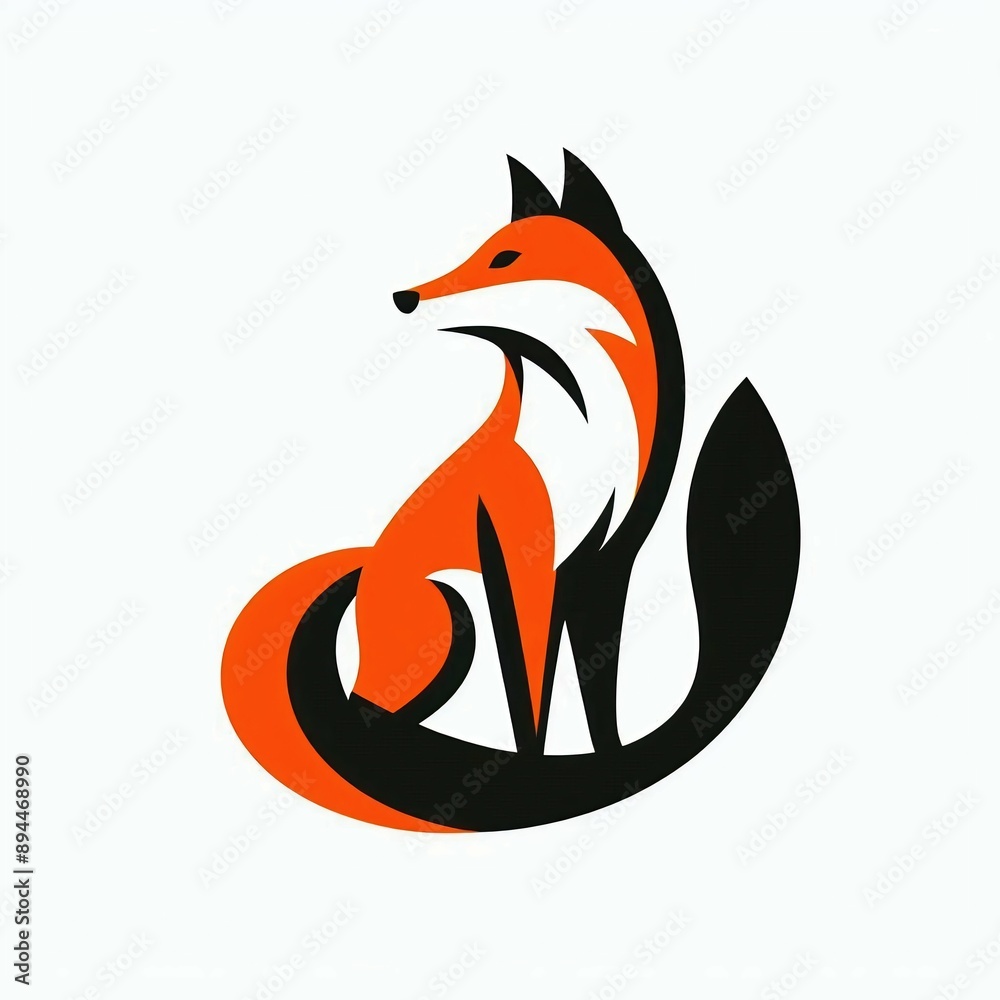 minimalist fox logo
