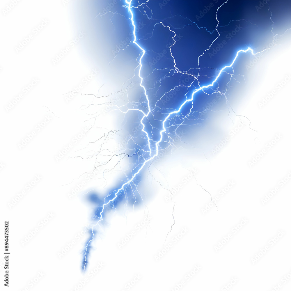 Easy to use real lightning PNG on white background Easy to use real lightning PNG on white background
