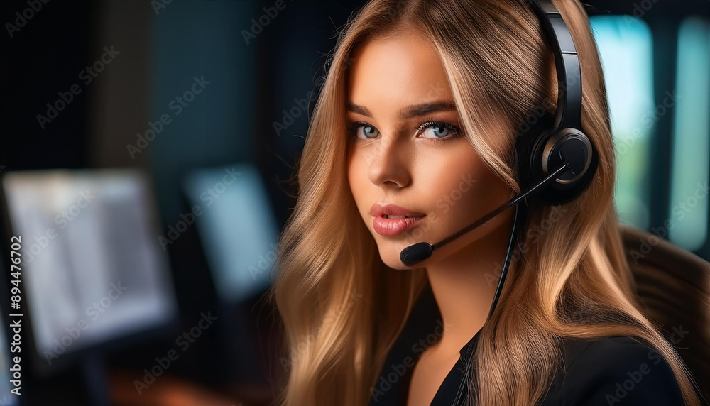 Frau im Call-Center Frau im Call-Center