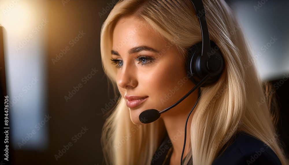 Frau im Call-Center Frau im Call-Center