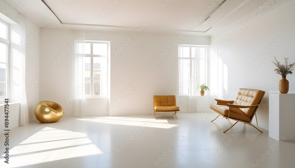 Fototapeta premium Photo interior modern design room 3d illustration