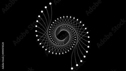 Spiral sound wave. Equalizer rhythm line dynamic abstract vector background