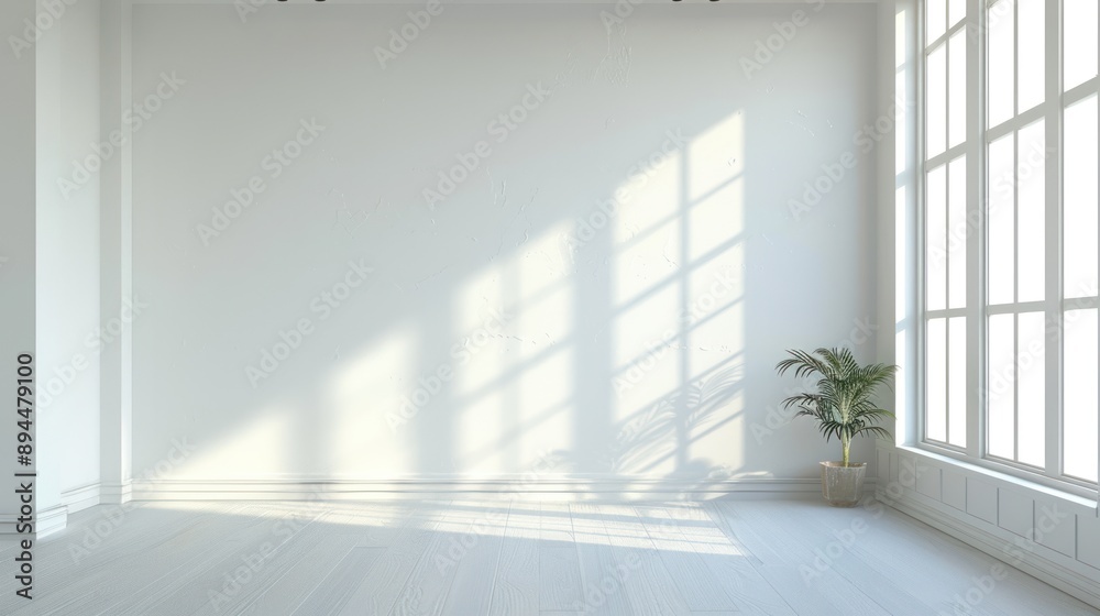 Minimalist Empty Room with Sunlight Minimalist Empty Room with Sunlight