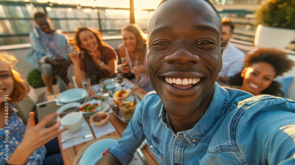 The group selfie moment