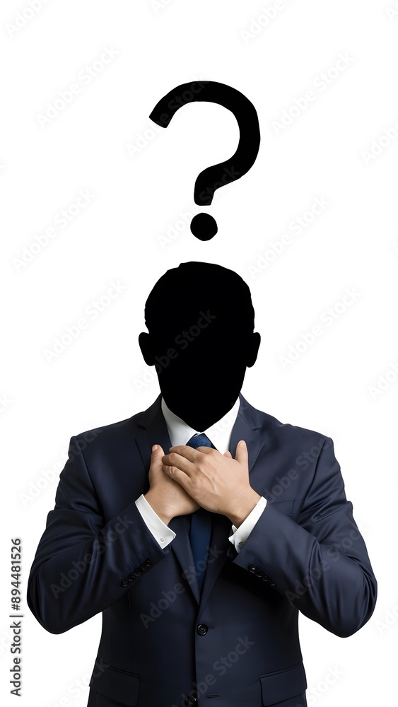 ia generated businessman with question mark ia generated businessman with question mark