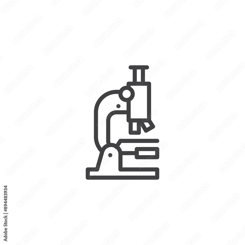 Microscope line icon Microscope line icon