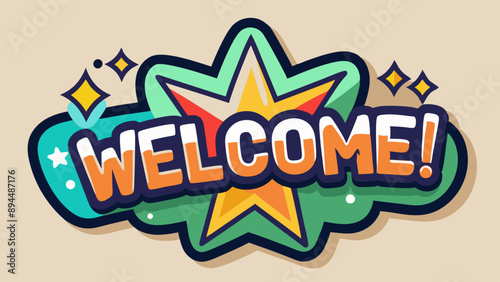 Colorful Welcome Sticker Set