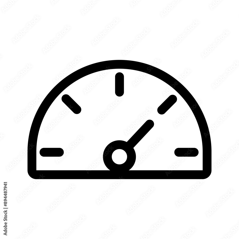 Meter icon in thin line style. Vector illustration graphic design Meter icon in thin line style. Vector illustration graphic design